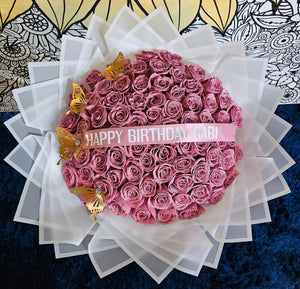 💕Glittering Everlasting Rose Bouquet – Gift for Anniversaries & Milestones