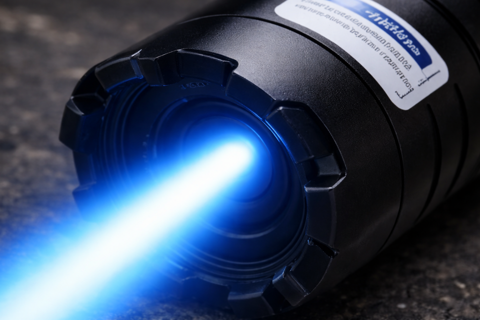 Burning Blue High-Power Tactical Blue Laser Survival Torch - Military-Grade Flashlight for Emergencies (5000m Range)