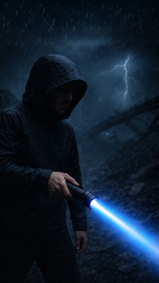 Burning Blue High-Power Tactical Blue Laser Survival Torch - Military-Grade Flashlight for Emergencies (5000m Range)