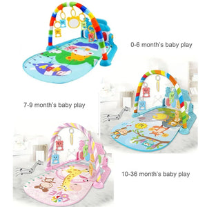 TinyBloom™ Musical Baby Activity Gym & Play Mat – Piano Keyboard for Newborns