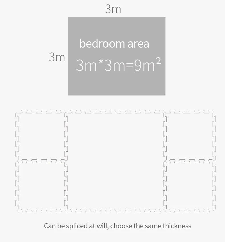 TinyBloom™ Foam Puzzle Play Mat – EVA Interlocking Floor Tiles for Kids