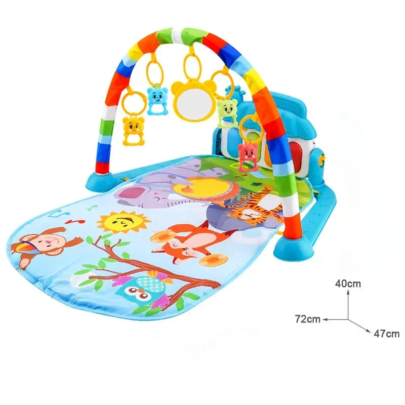 TinyBloom™ Musical Baby Activity Gym & Play Mat – Piano Keyboard for Newborns