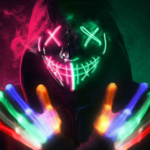 Original Led Purge Mask + Led Skeleton Gloves [2023 Upgraded]