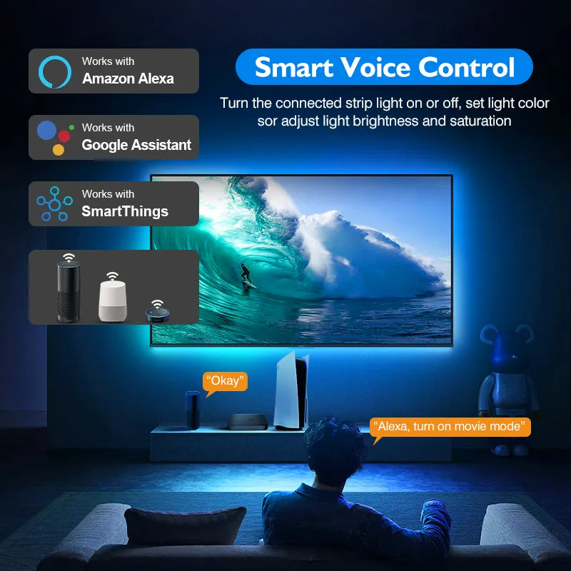 CyberLume® Smart TV, PC LED Backlight Set [Upgraded 2024]