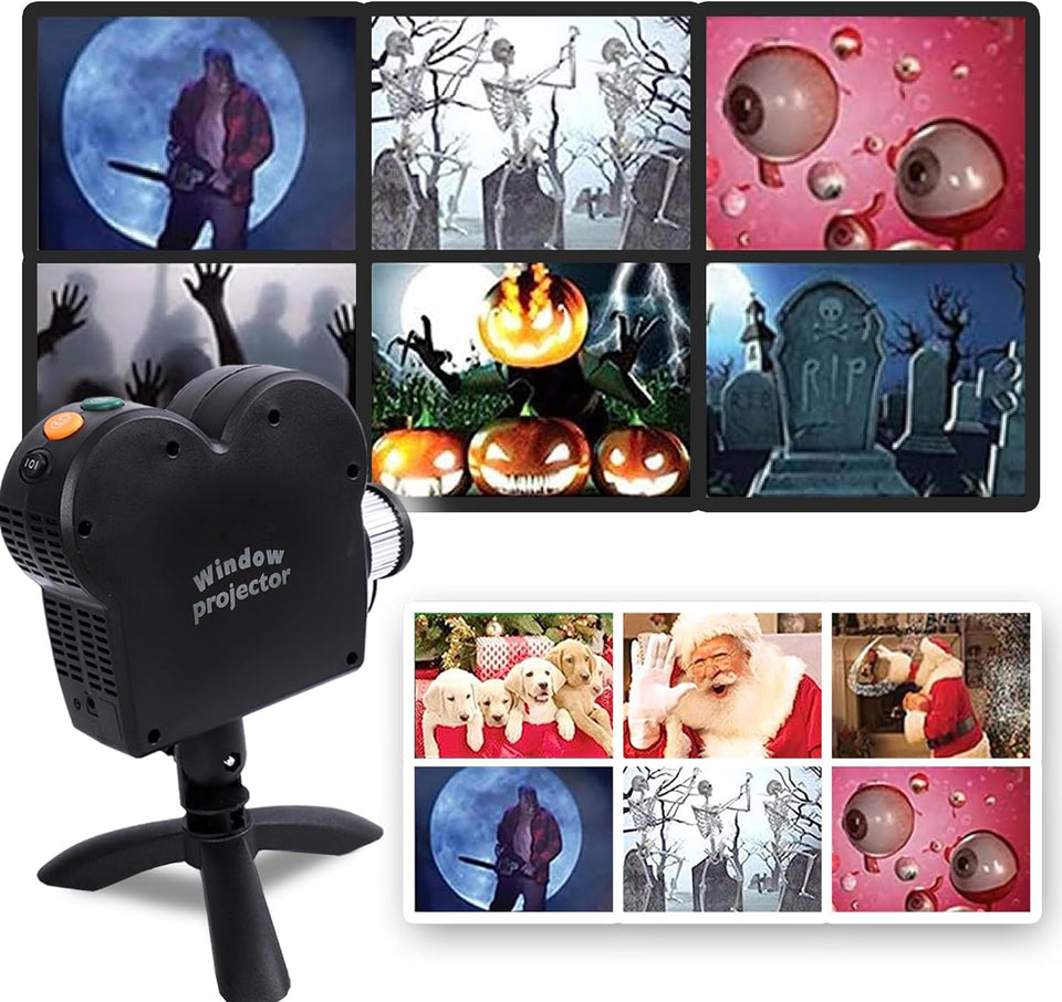 Original Smart Christmas/Halloween Projector +12 Movies [Upgraded 2024]
