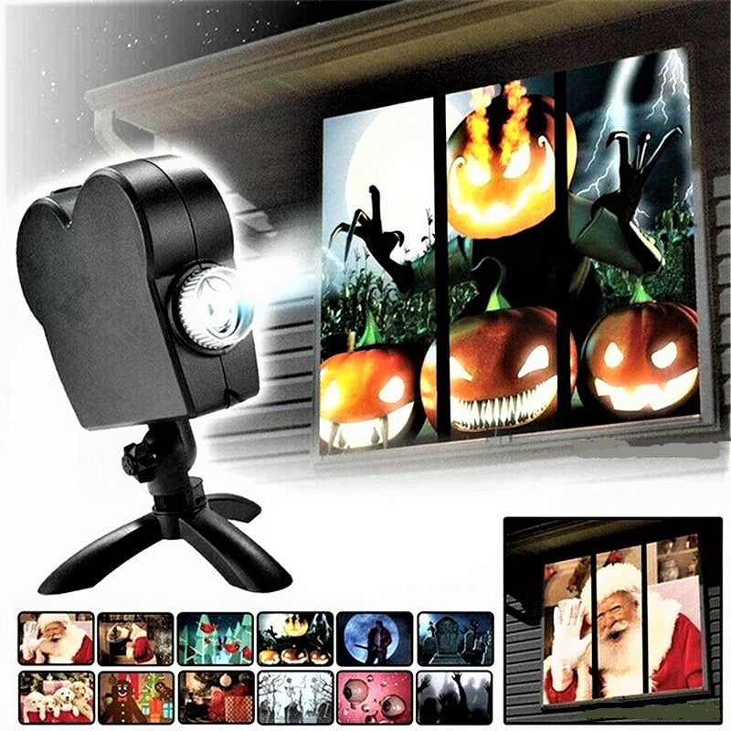 Original Smart Christmas/Halloween Projector +12 Movies [Upgraded 2024]