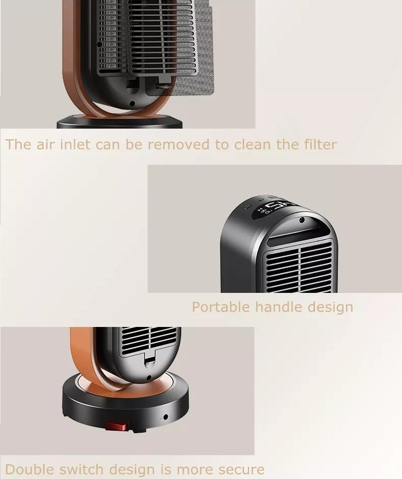 HEATLY360™ Oscillating Portable Room Heater For Home Or Office