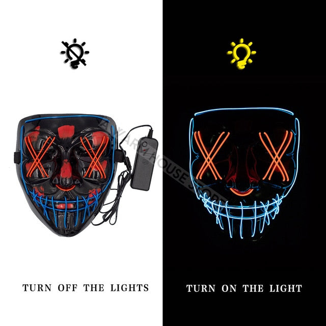 Original Led Purge Mask + Led Skeleton Gloves [2024 Upgraded]