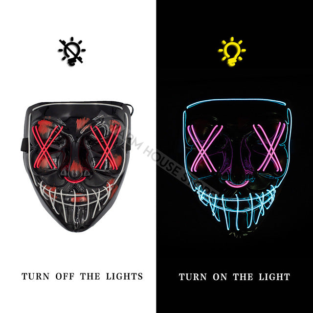 Original Led Purge Mask + Led Skeleton Gloves [2024 Upgraded]