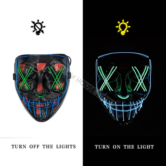 Original Led Purge Mask + Led Skeleton Gloves [2024 Upgraded]