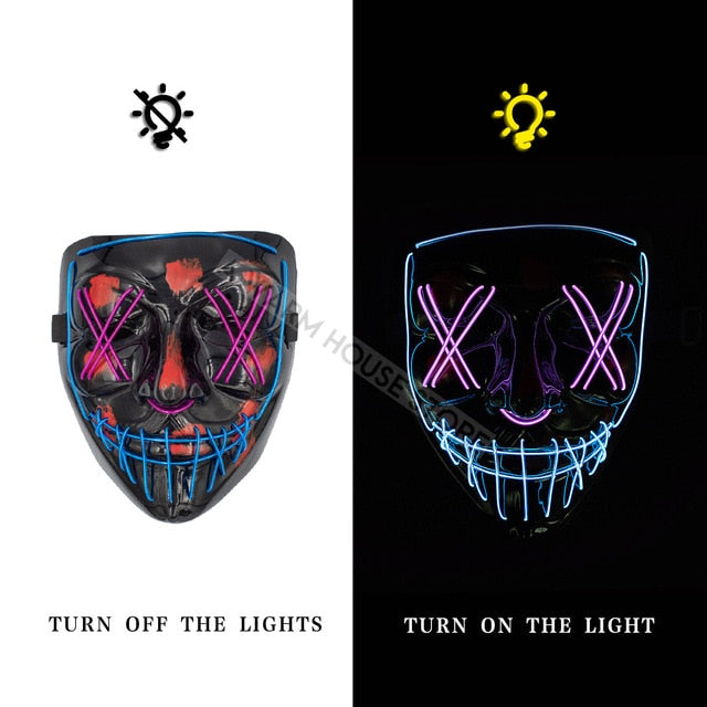 Original Led Purge Mask + Led Skeleton Gloves [2024 Upgraded]