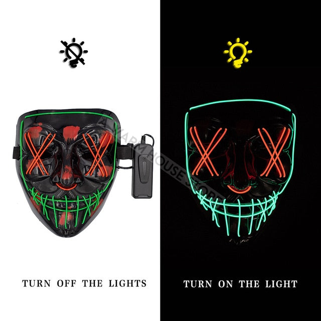 Original Led Purge Mask + Led Skeleton Gloves [2024 Upgraded]