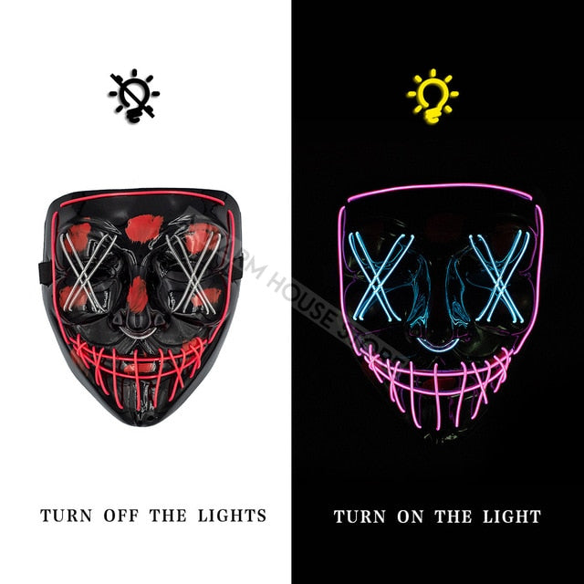 Original Led Purge Mask + Led Skeleton Gloves [2024 Upgraded]