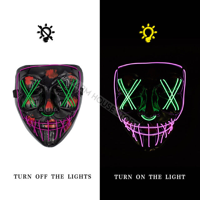 Original Led Purge Mask + Led Skeleton Gloves [2024 Upgraded]