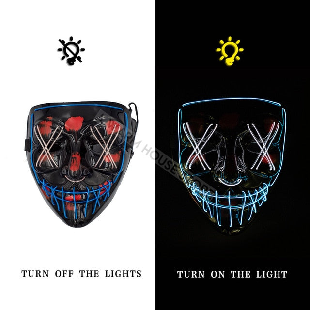 Original Led Purge Mask + Led Skeleton Gloves [2024 Upgraded]