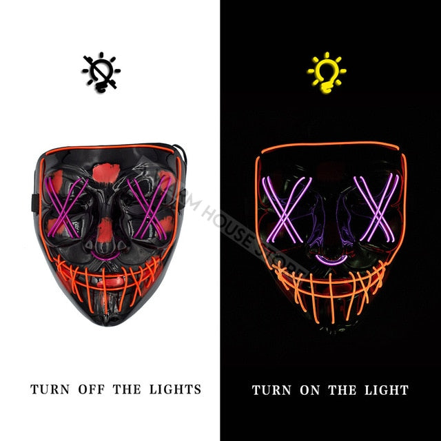 Original Led Purge Mask + Led Skeleton Gloves [2024 Upgraded]