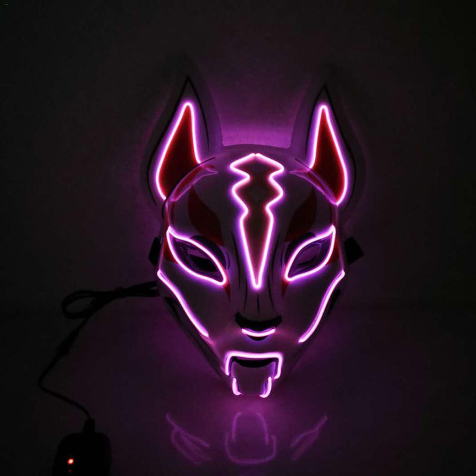 Fox Full Face Neon Mask