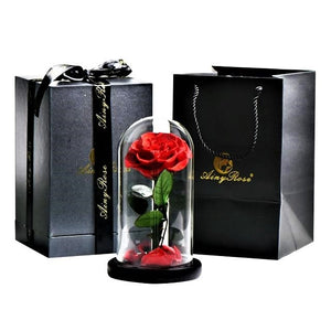 Preserved Rose In Glass Dome + Gift Box