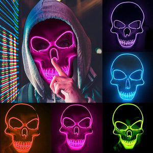 Halloween Skeleton LED Mask