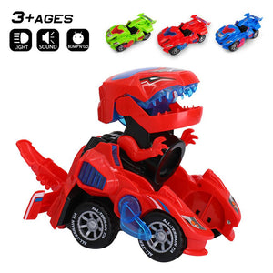 Transforming Dinosaur LED Car