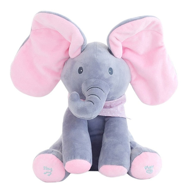 Plush Elephant Doll Play Electric Music