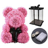 YourWorldShop 40cm (15") Pink led box Luxury Rose Bears 25321622-40cm-pink-led-box