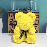 YourWorldShop 40cm (15") Yellow Luxury Rose Bears