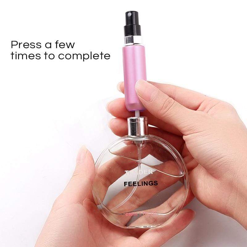 YourWorldShop 5 ml / BLACK Refillable Mini Perfume Spray Aluminum Bottle 5ml 20870759-5-ml-black