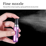 YourWorldShop 5 ml / BLACK Refillable Mini Perfume Spray Aluminum Bottle 5ml 20870759-5-ml-black