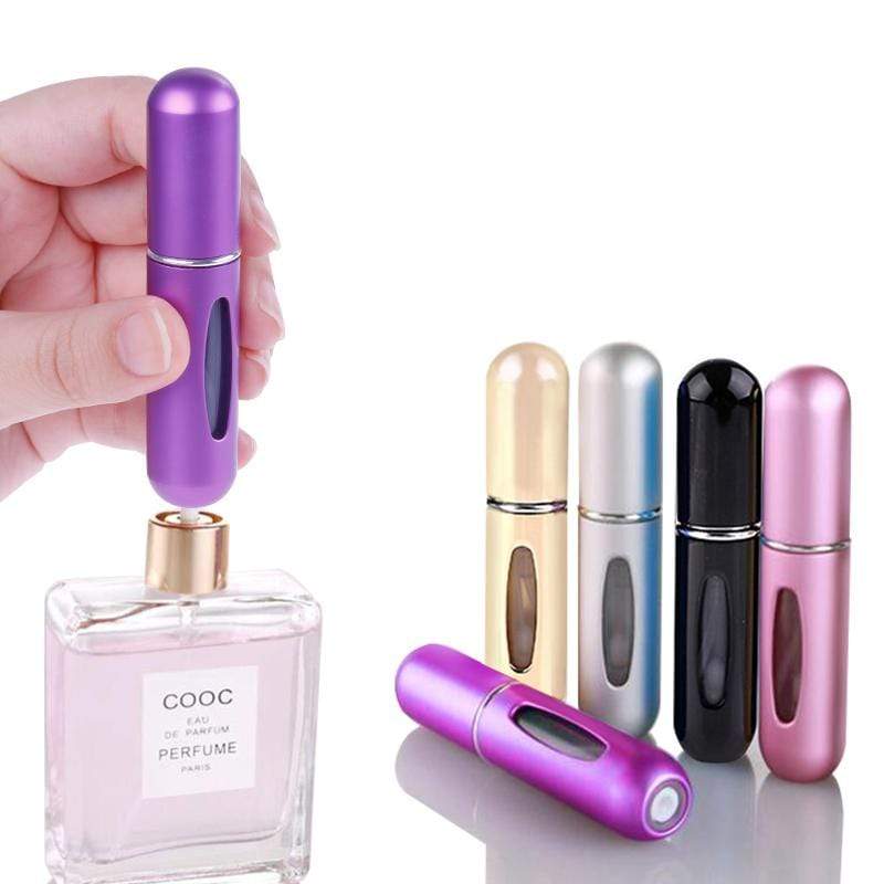 YourWorldShop 5 ml / BLACK Refillable Mini Perfume Spray Aluminum Bottle 5ml 20870759-5-ml-black