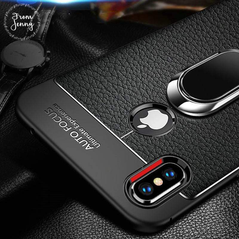 YourWorldShop Black / For iPhone 6 6s Leather Silicone Magnetic Car Holder Case & Free Rope For All iPhone 22243845-black-for-iphone-6-6s
