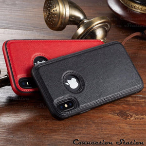 YourWorldShop Black / for iPhone 7 Leather Ultra Thin Case For iPhone Xs Xr XS Max X 8 7 6/plus 21984607-black-for-iphone-7