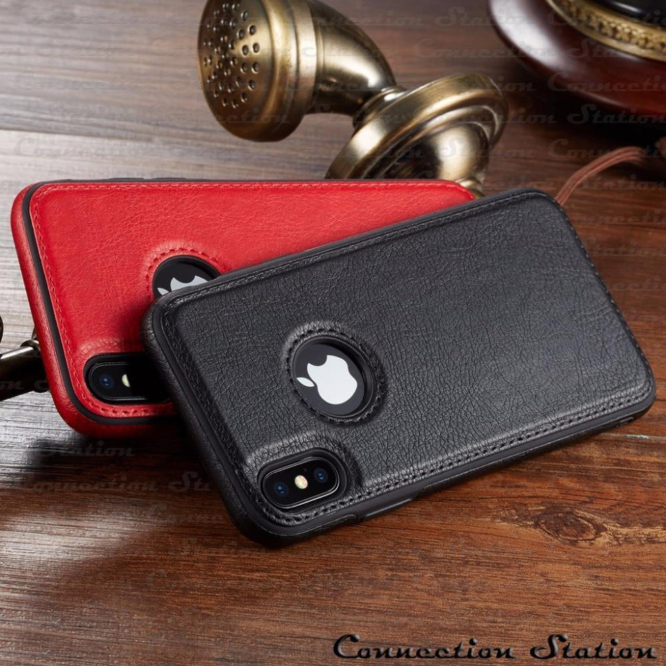 YourWorldShop Black / for iPhone 7 Leather Ultra Thin Case For iPhone Xs Xr XS Max X 8 7 6/plus 21984607-black-for-iphone-7