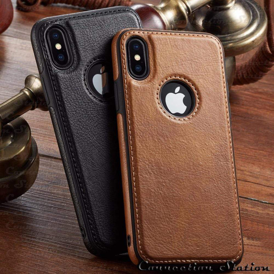 YourWorldShop Black / for iPhone 7 Leather Ultra Thin Case For iPhone Xs Xr XS Max X 8 7 6/plus 21984607-black-for-iphone-7