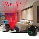 YourWorldShop Black LCD Projection LED Display Time Alarm Clock 14845095-black
