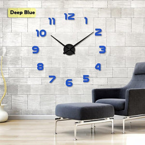 YourWorldShop blue / 47inch 3D Wall Clock 8137120-blue-47inch