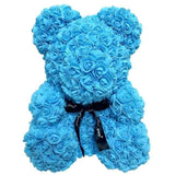 YourWorldShop Blue Ribbon 40 cm (15") Luxury Rose Bear 22951977-40-cm-blue-ribbon