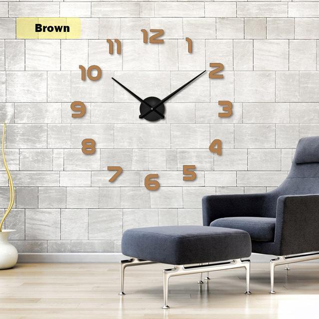 YourWorldShop chocolate / 47inch 3D Wall Clock 8137120-chocolate-47inch