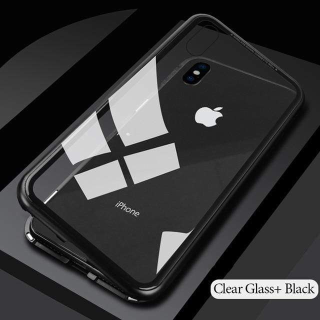 YourWorldShop Clear Black / For iPhone X / With Front Glass Luxury Magnetic Case for iPhone X™ 16906013-clear-black-for-iphone-x-with-front-glass
