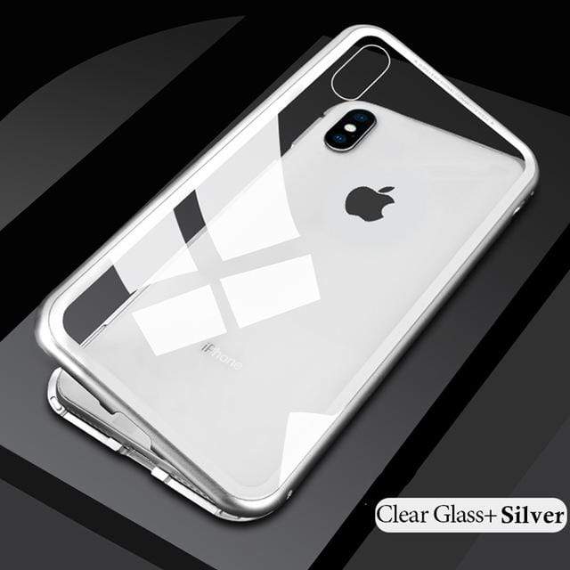 YourWorldShop Clear Silver / For iPhone X / With Front Glass Luxury Magnetic Case for iPhone X™ 16906013-clear-silver-for-iphone-x-with-front-glass