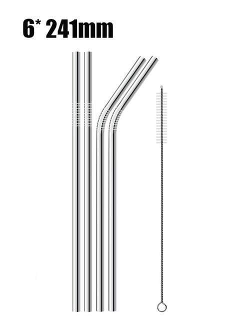 YourWorldShop D 4/8Pcs Reusable Drinking Straw 9683599-d