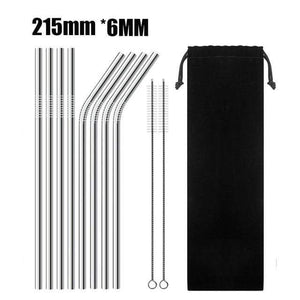 YourWorldShop E 4/8Pcs Reusable Drinking Straw 9683599-e