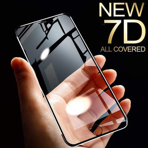 YourWorldShop For iPhone 6Plus 6sP / Black 7D Aluminum Alloy Tempered Glass For iPhone 6, 6s, 7 Plus, X, 8, 5, SE, 5S 23526520-for-iphone-6plus-6sp-black