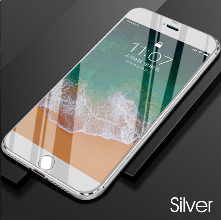 YourWorldShop For iPhone 6Plus 6sP / Black 7D Aluminum Alloy Tempered Glass For iPhone 6, 6s, 7 Plus, X, 8, 5, SE, 5S 23526520-for-iphone-6plus-6sp-black