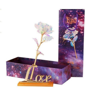 YourWorldShop Galaxy With Light 24K Rose Gold Rose 14535874-with-light-1-united-states