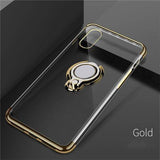YourWorldShop Gold / For Iphone X Luxury Magnetic Ring Stand Case For Iphone 6 6S 7 8 X XS MAX XR 21111087-gold-for-iphone-x
