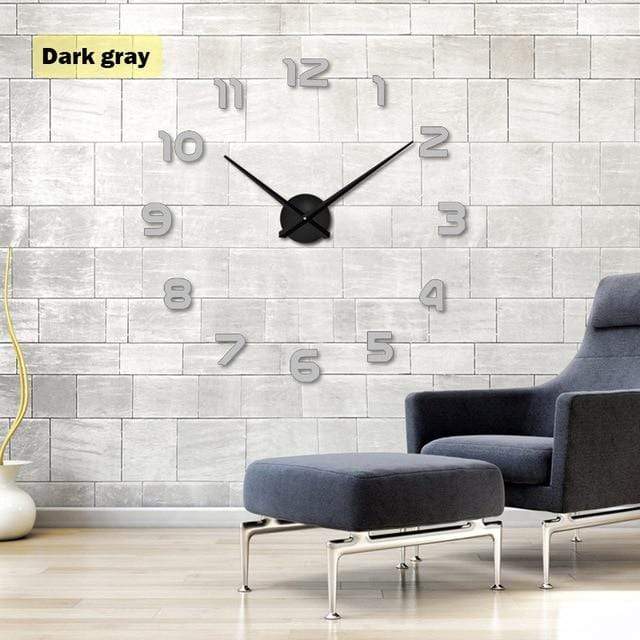 YourWorldShop gray / 47inch 3D Wall Clock 8137120-gray-47inch
