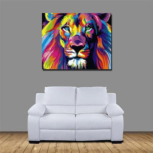 YourWorldShop LION / 40x50cm Colorful Various Animal Paint By Number 22056117-lion-40x50cm