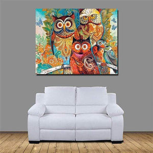 YourWorldShop OWL 1 / 40x50cm Colorful Various Animal Paint By Number 22056117-owl-1-40x50cm