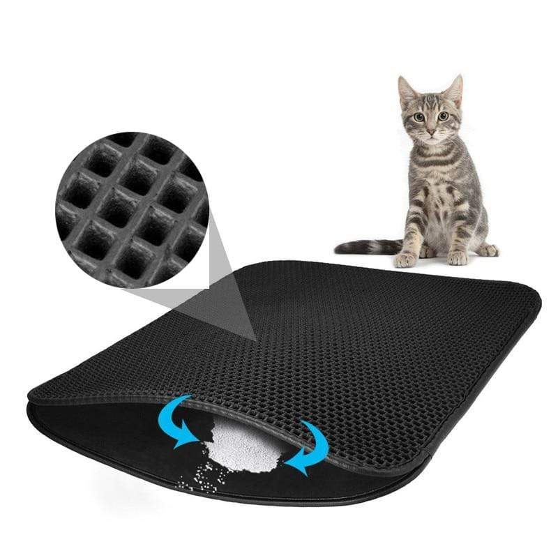 YourWorldShop pet products Black / 55x70cm Foldable Waterproof Pet Litter Mat 14666359-black-55x70cm-foldable